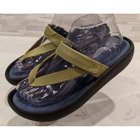 Women's Wolky Serenity Moss Green Adjustable Thong Sandals Size 38/US 7 - Picture 7 of 9